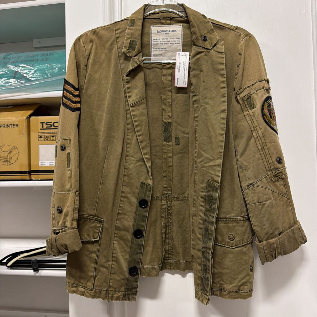 Green Cotton Patch Jacket