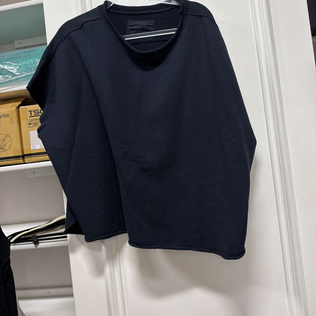Navy Cotton Sleeveless Sweater