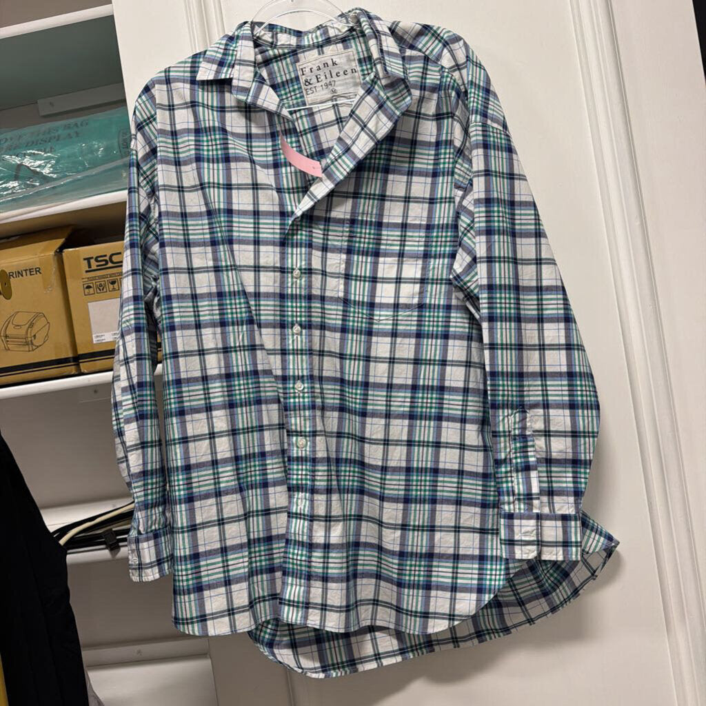 Multicolor Plaid Cotton Button Up Top
