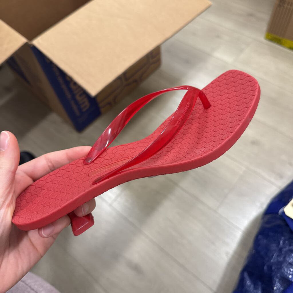 Red Jelly Heel Flip Flop