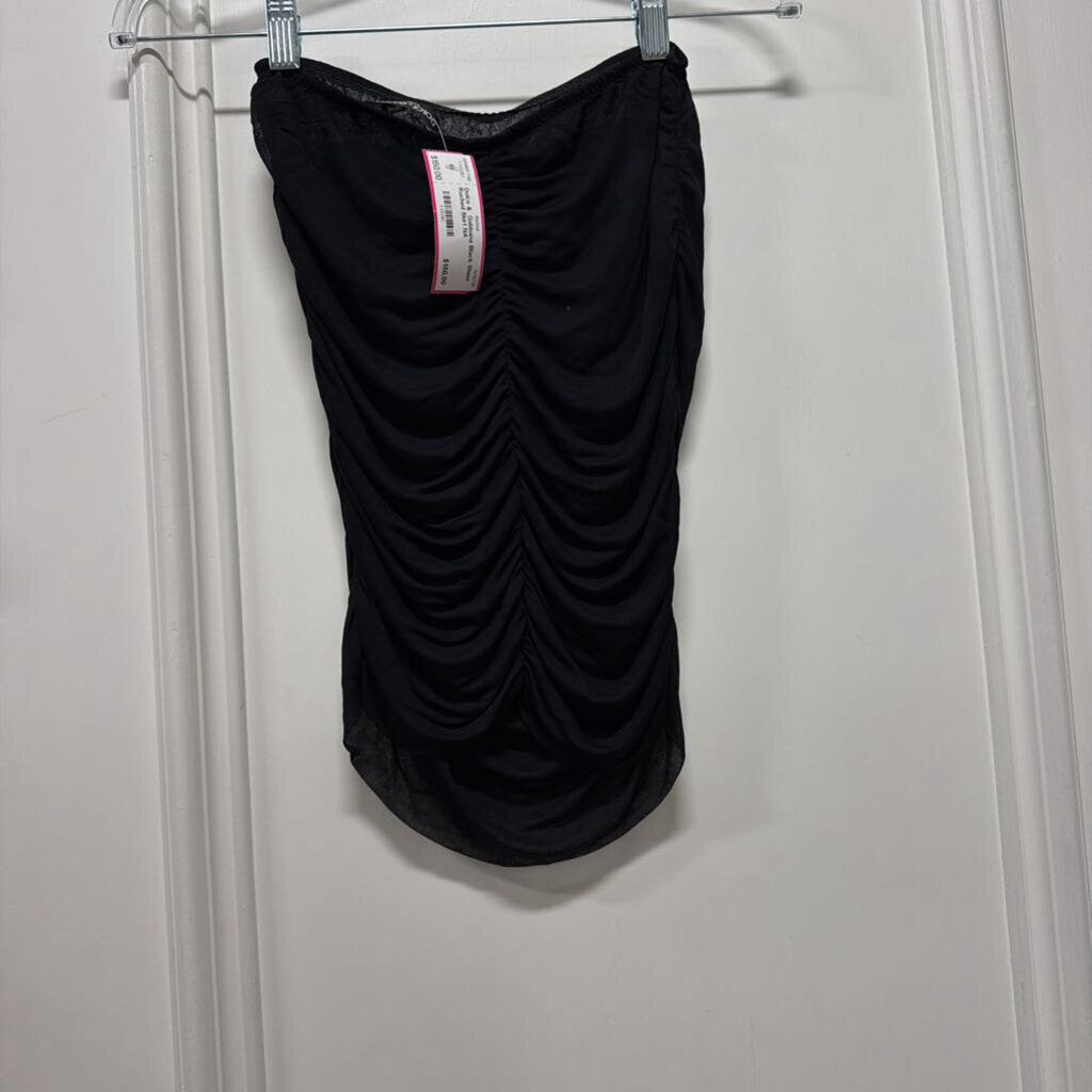 Black Sheer Ruched Skirt