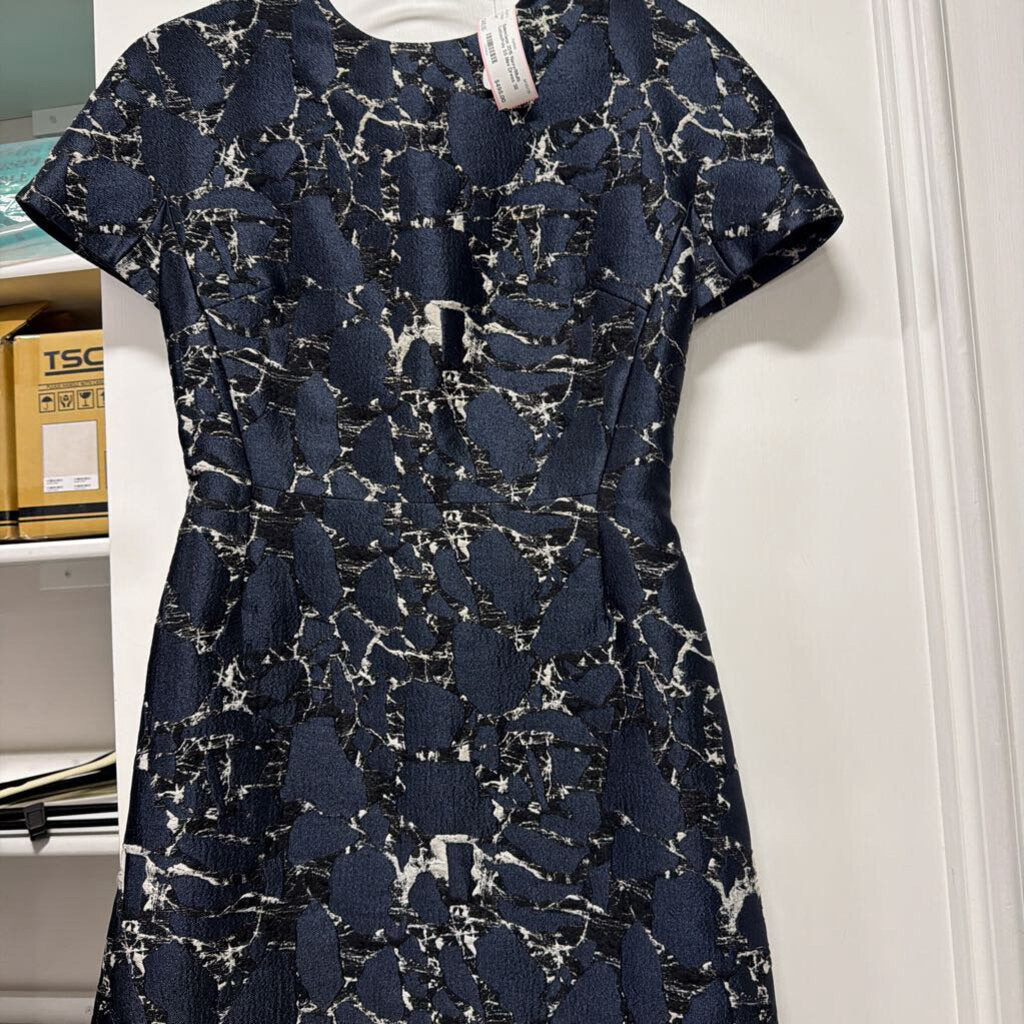 2015 Navy/Multi Cotton/Poly SS Mini Dress