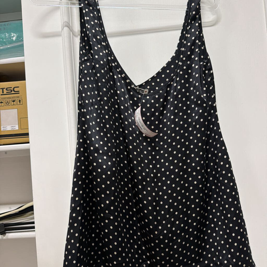 Black/White Polkadot Tank