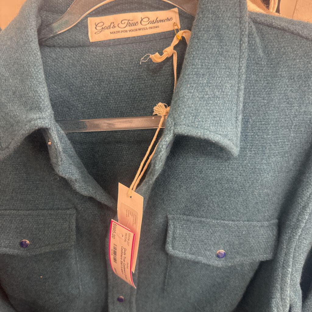 Ocean Cashmere Shirt (Lapis)