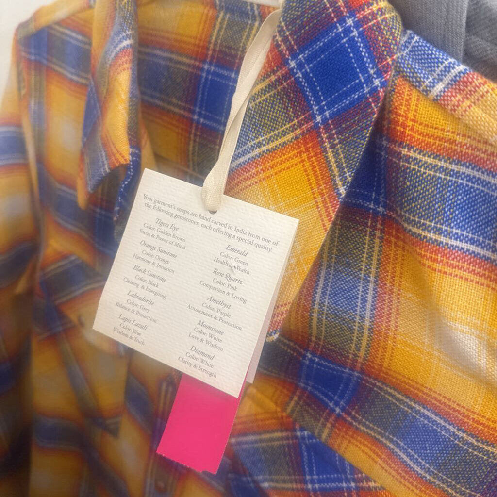 Canyon Sunrise Tartan Cashmere Shirt (Carnelian)