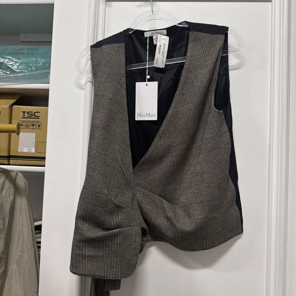 Brown/Black Wool Blend Vest (695)