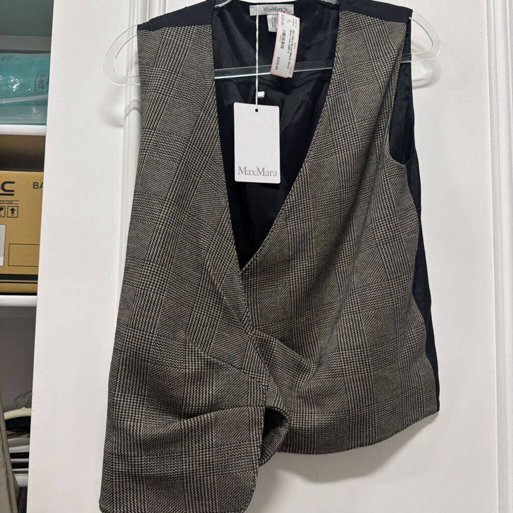 Brown/Black Wool Blend Vest (695)