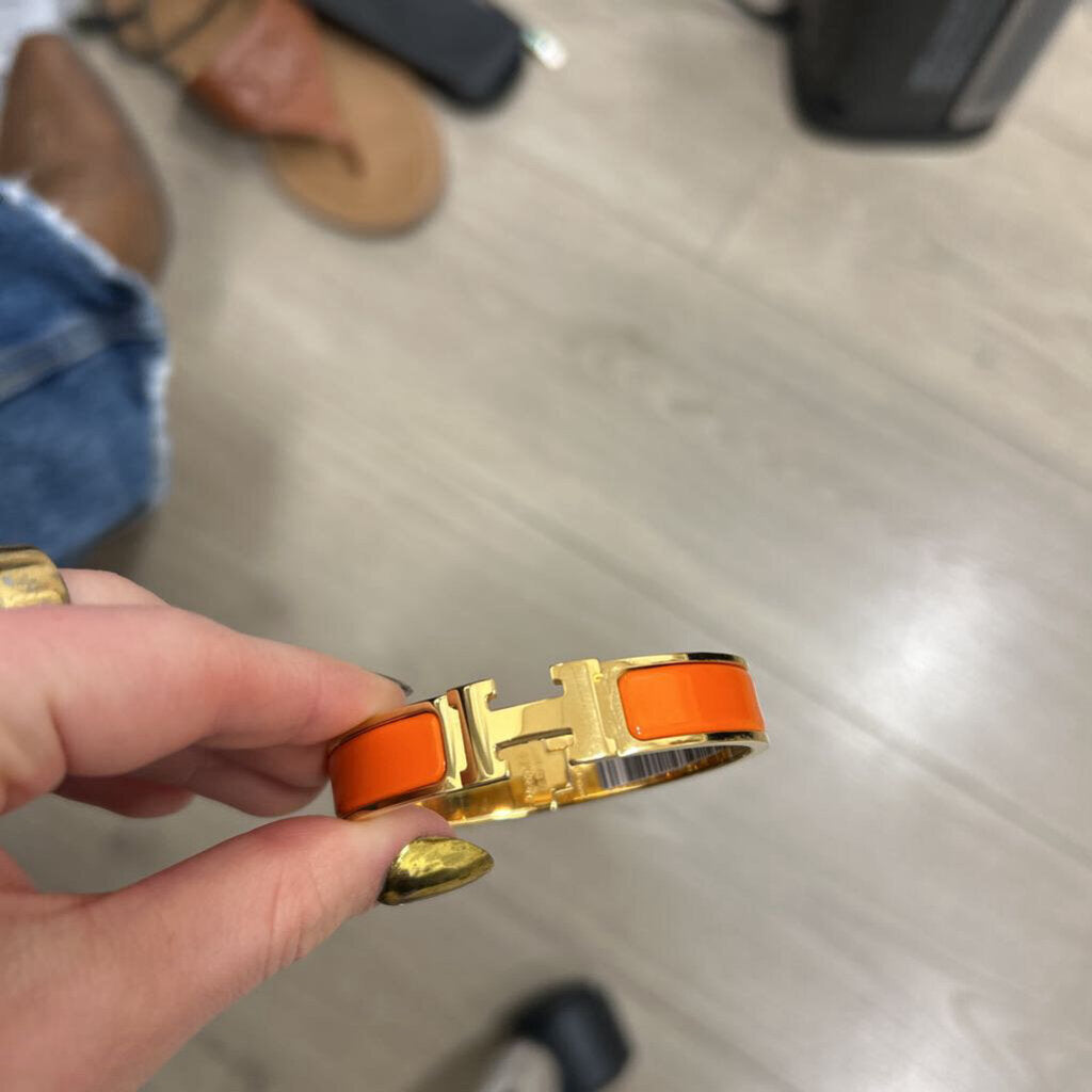 Orange H Enamel Bracelet