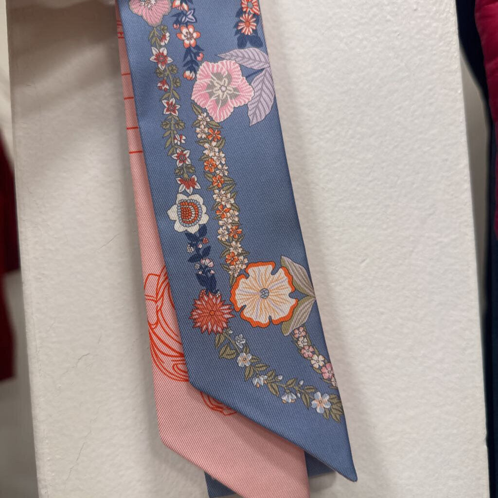Pink/Blue "Brides de Gala en Fleurs" Twilly