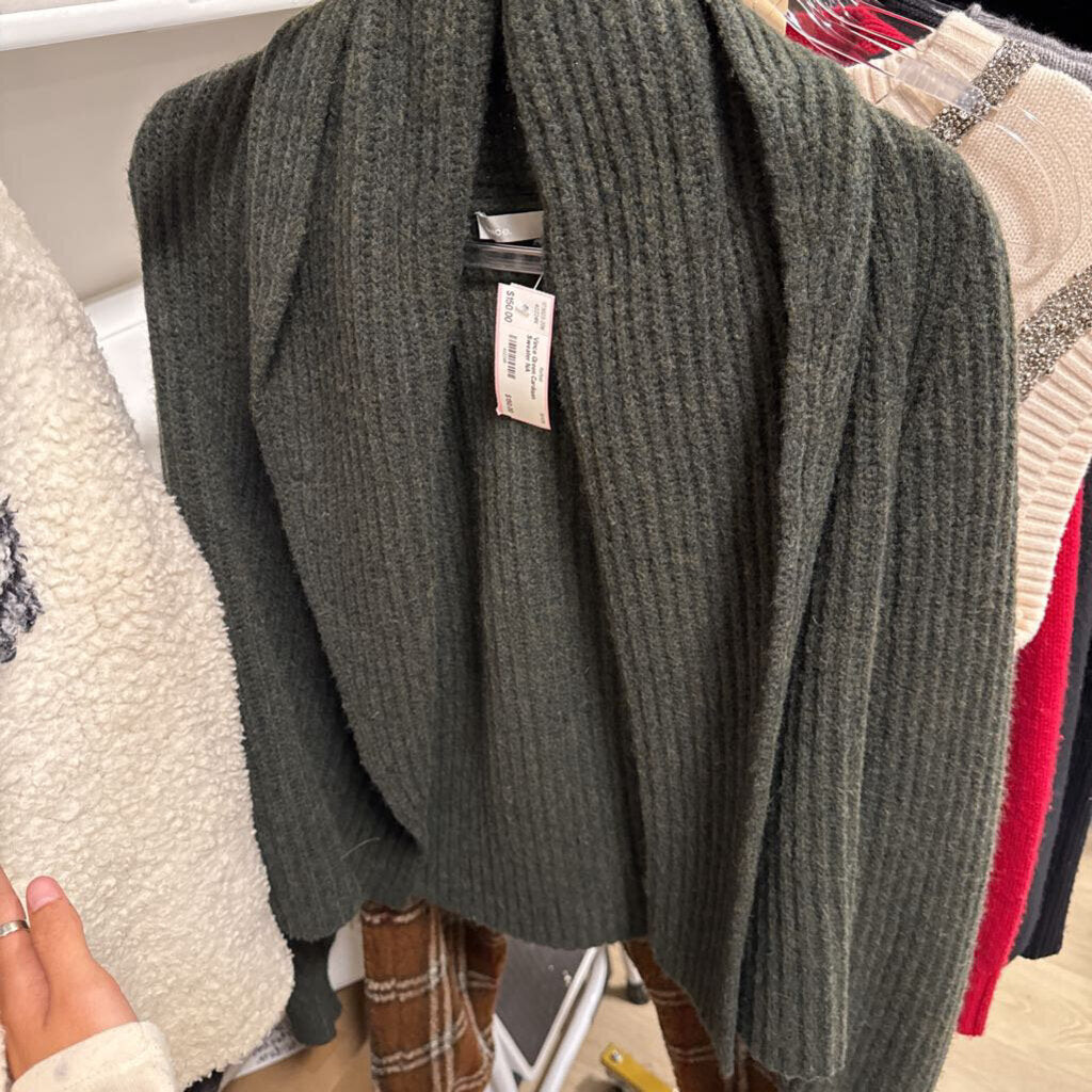 Green Cardigan Sweater