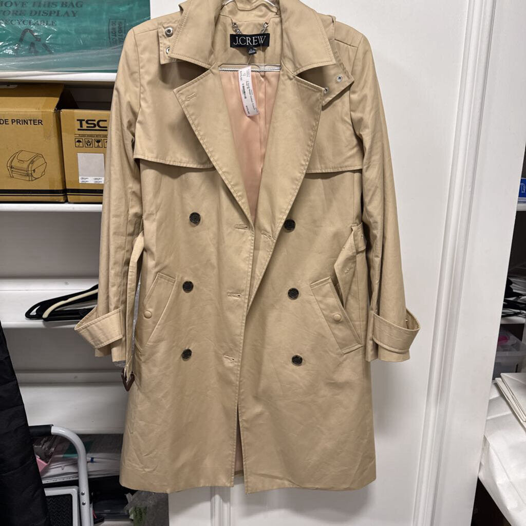 Beige Cotton Trench Coat