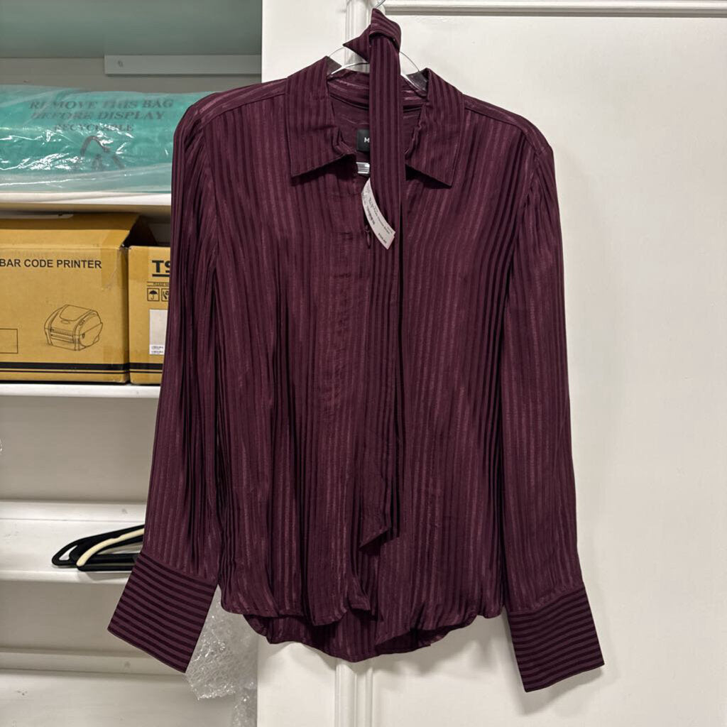 Purple Viscose Stripe Shirt