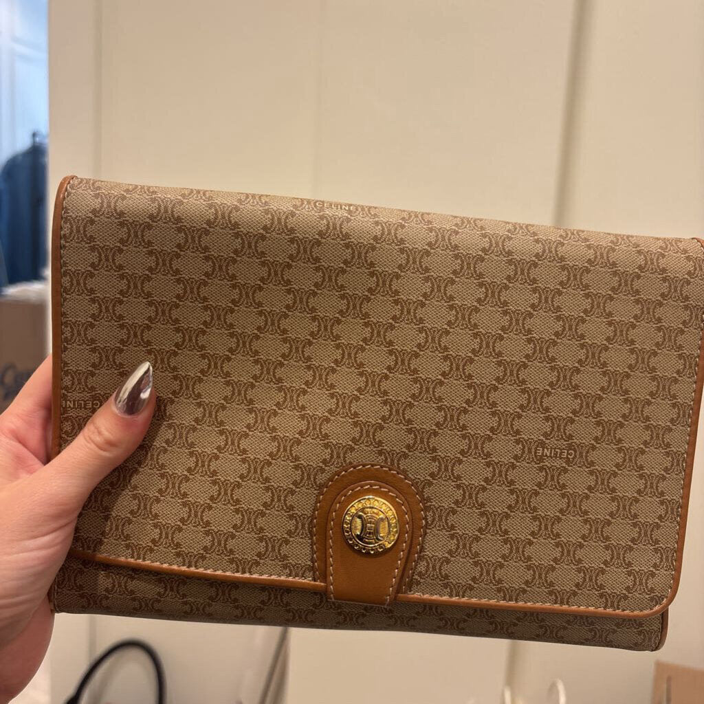 Tan Macadam Flap Crossbody