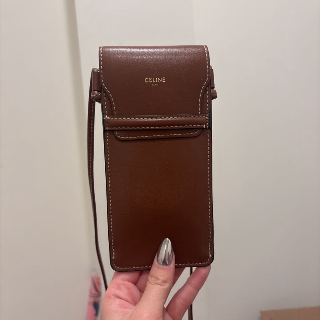 Brown Leather Sunglasses/Phone Holder