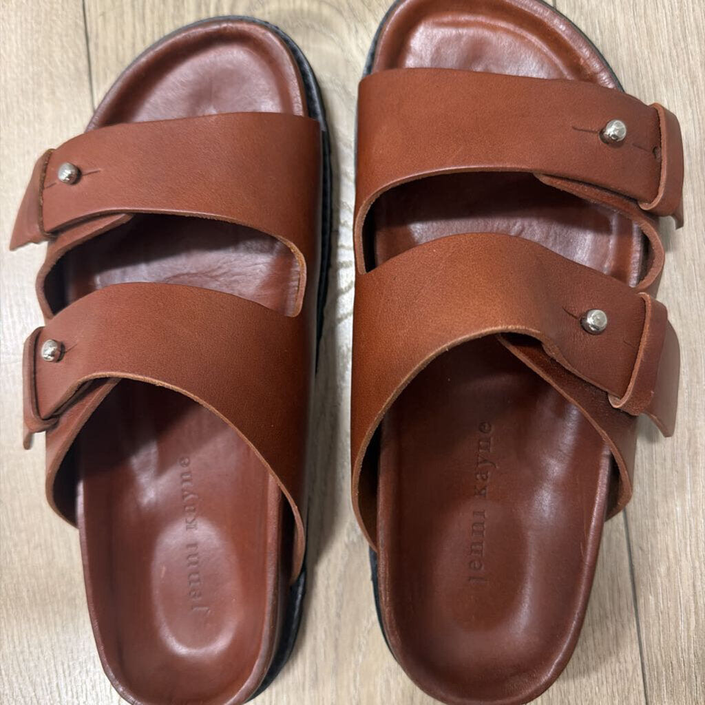 Brown Leather Two Strap Sandal