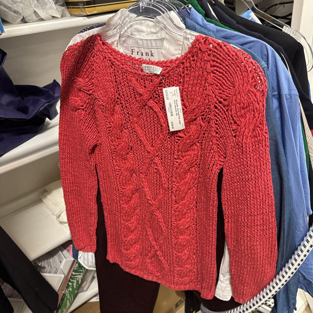 Pink Cable Knit Sweater