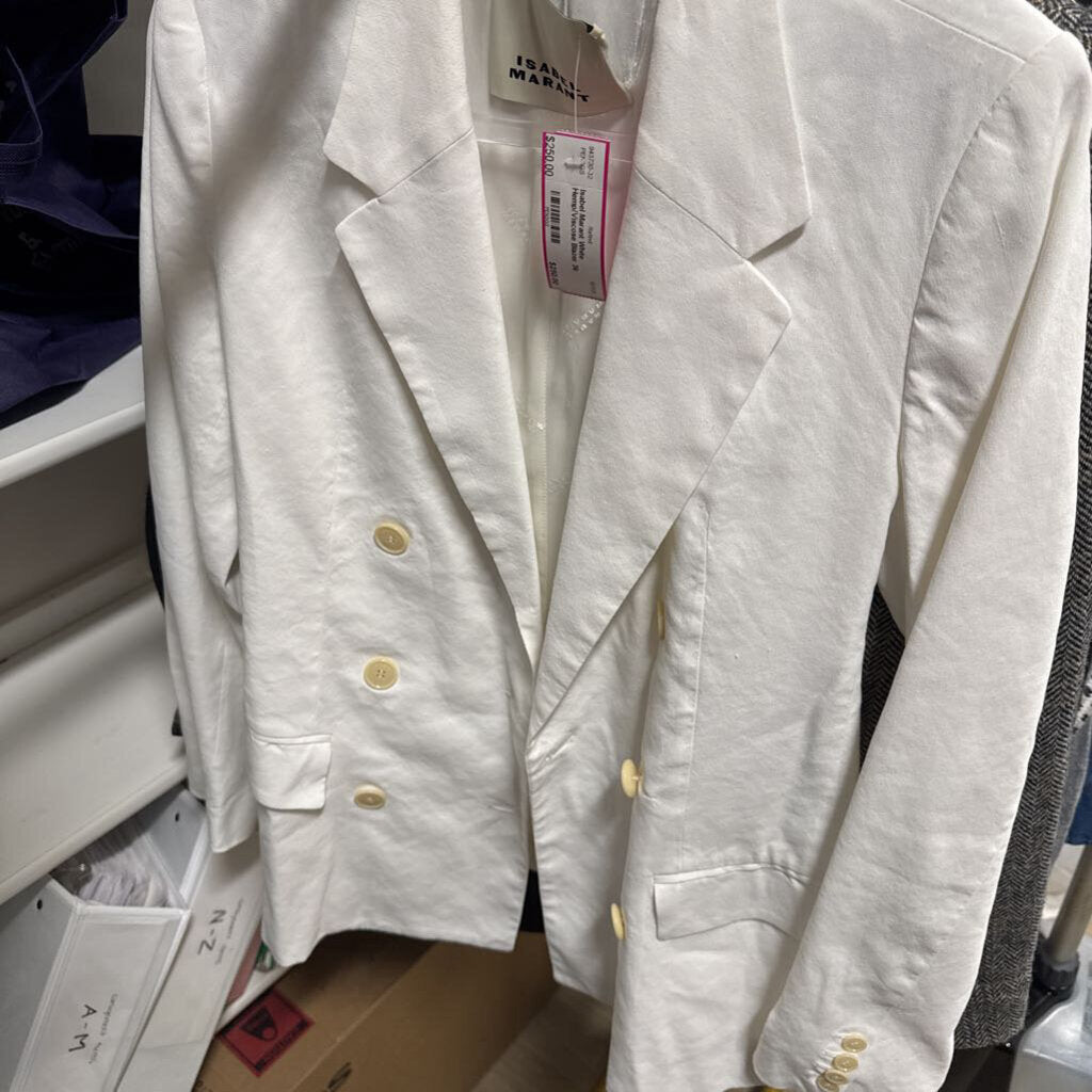 White Hemp/Viscose Blazer