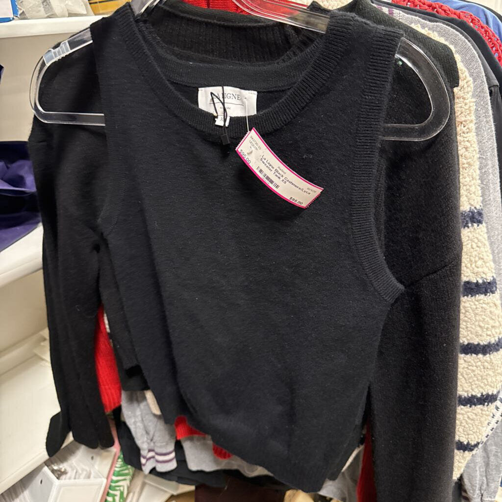 Black Cashmere/Lyca Sweater Tank