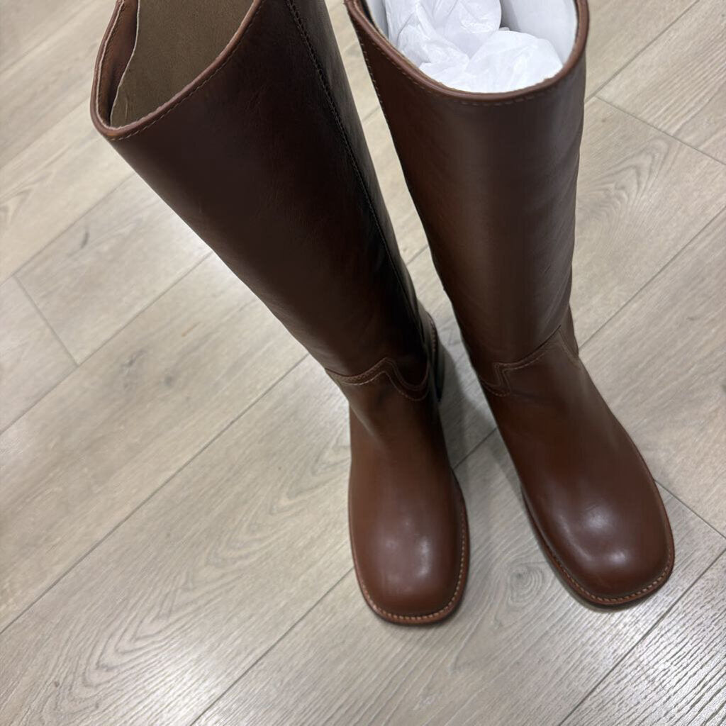 Brown Leather Tall Boot Riggs