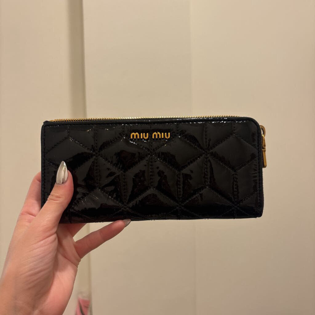 Black Patent Long Wallet (Full Set)