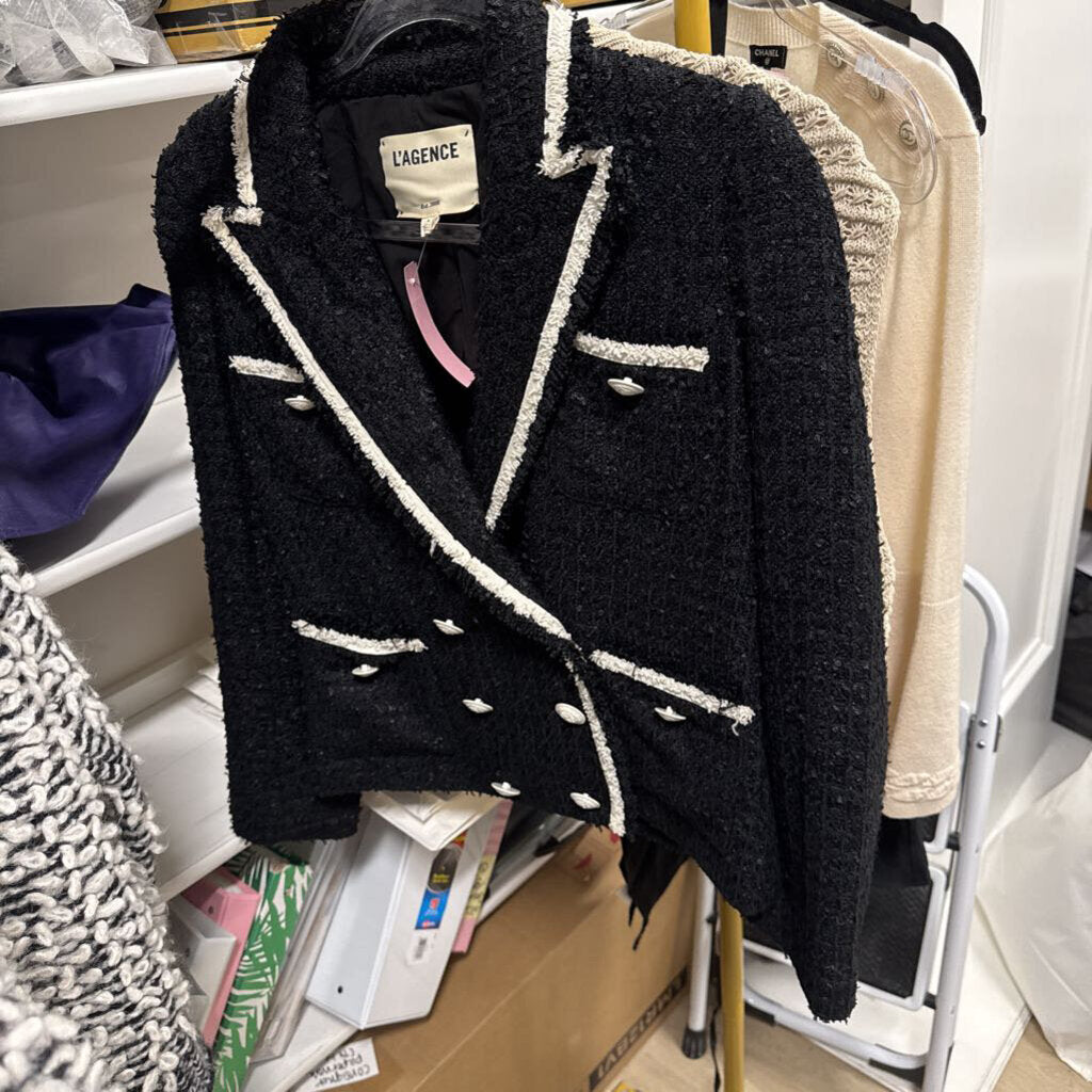 B&W Poly Tweed Blazer