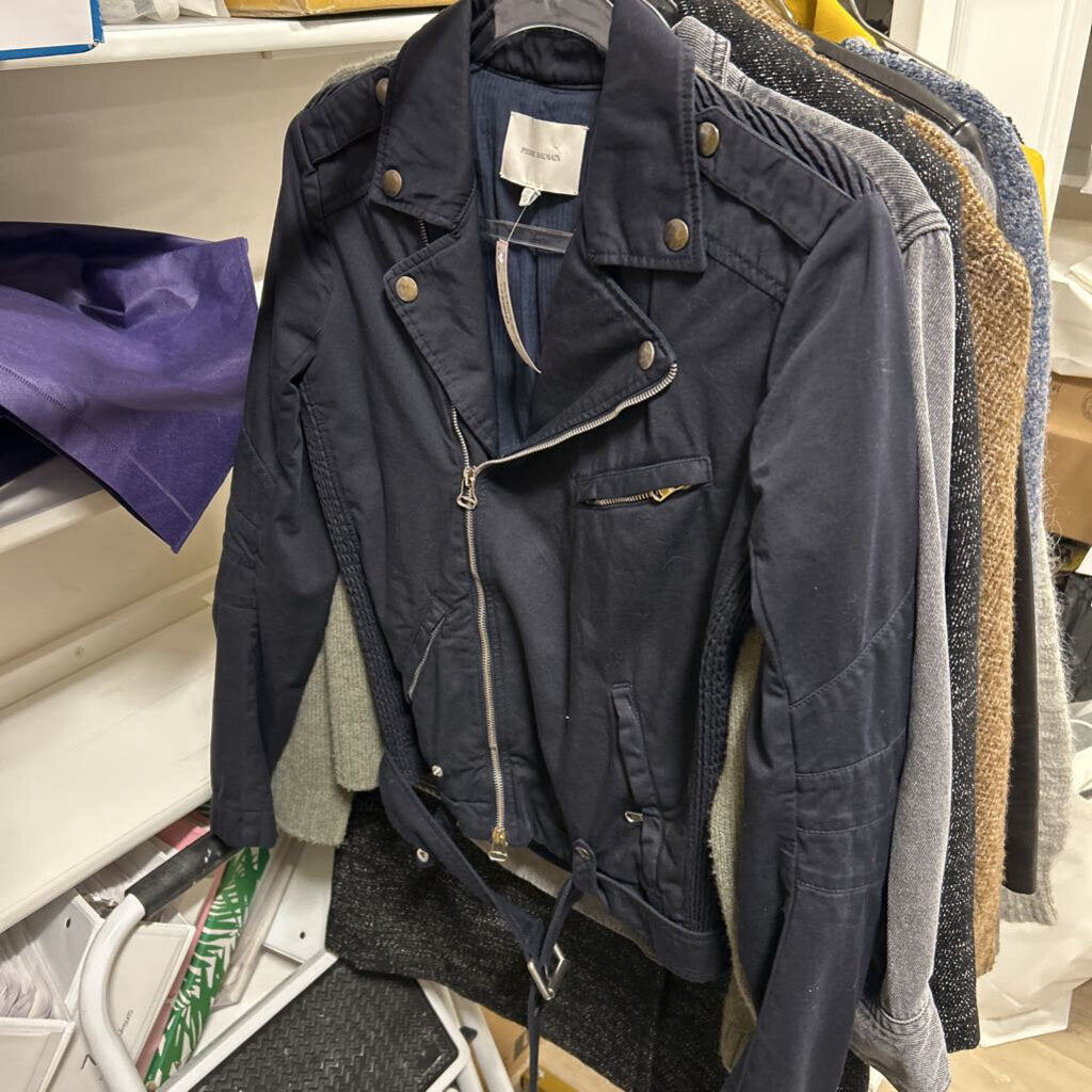Navy Blue Cotton/Poly Jacket