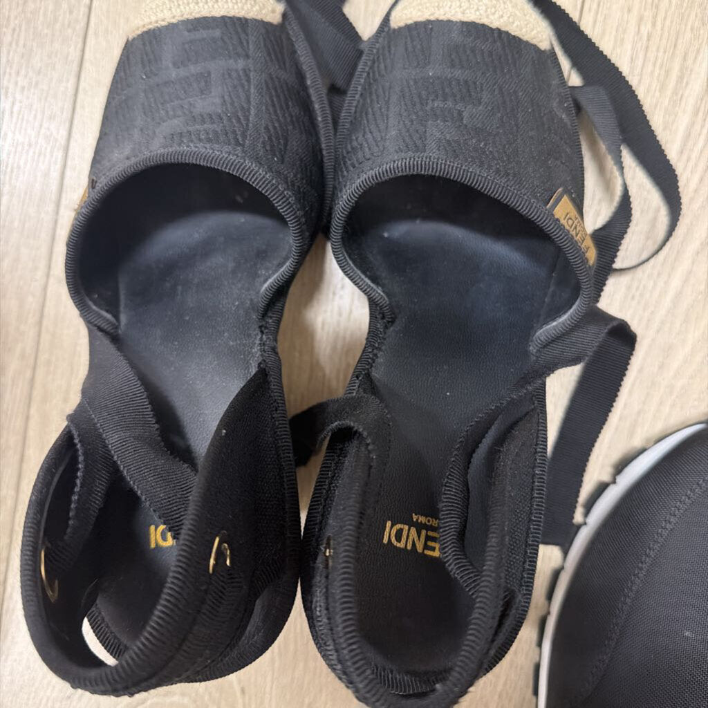 Black Canvas Ankle Espradilles