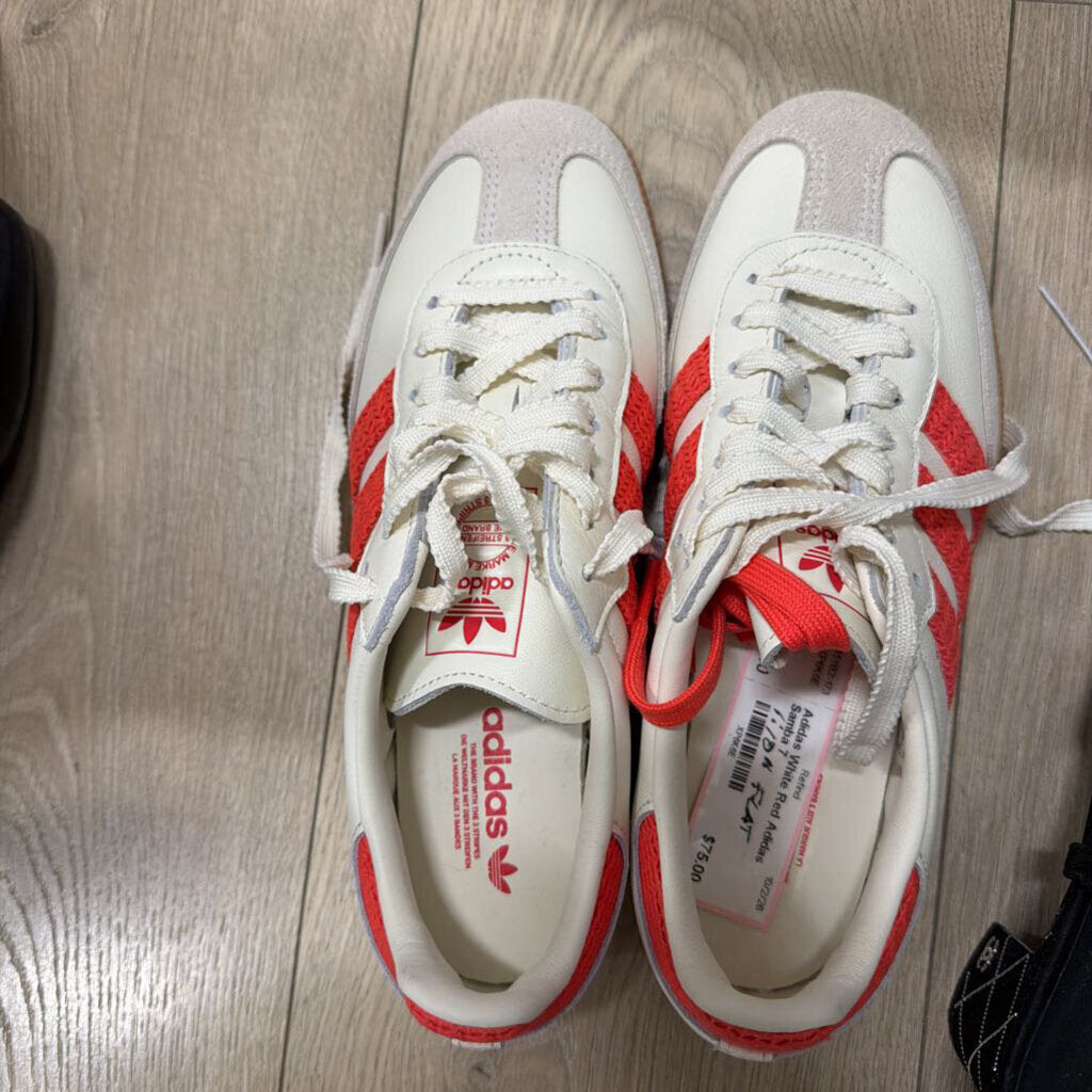 White Red Adidas Samba