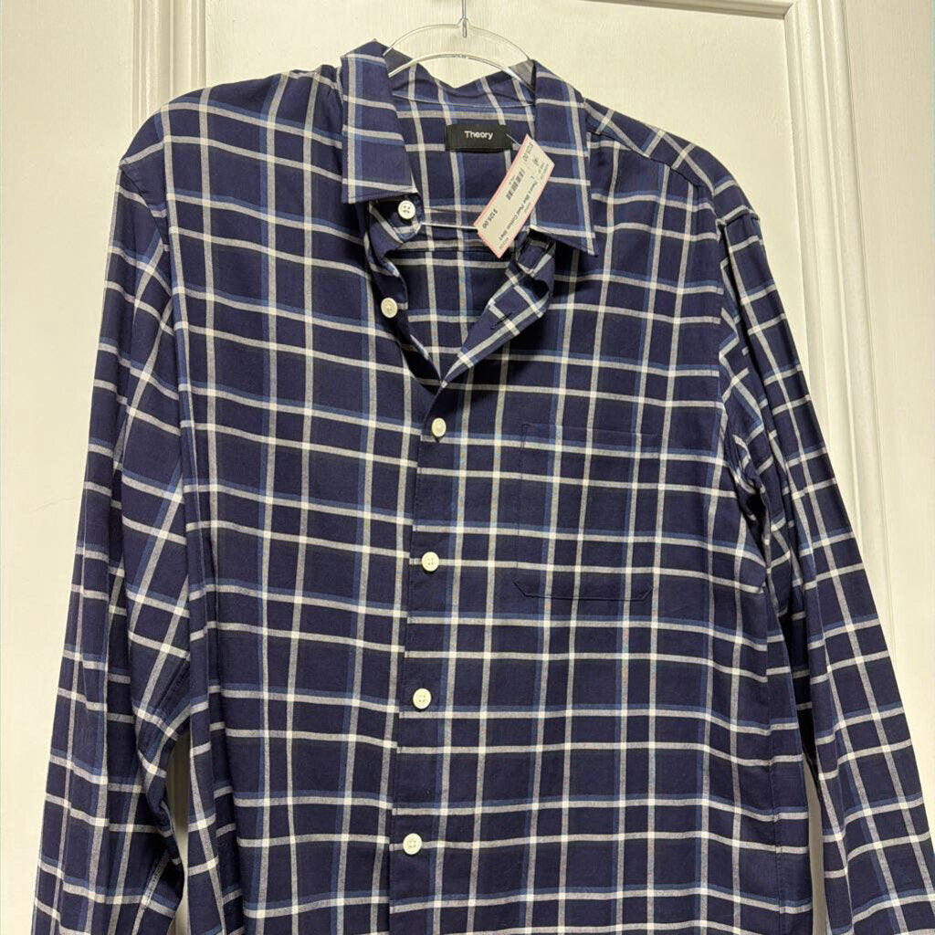 Blue Plaid Cotton Shirt