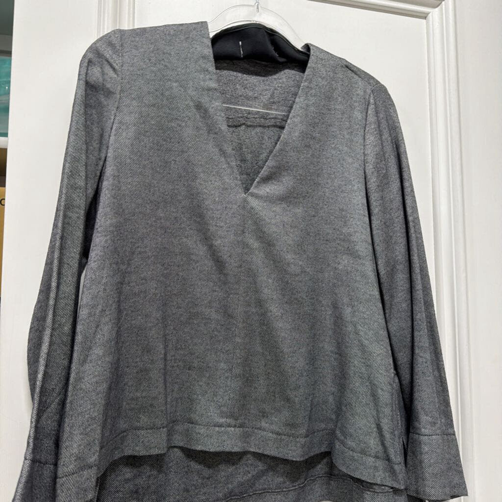Grey Cotton V Neck Top (NWT)