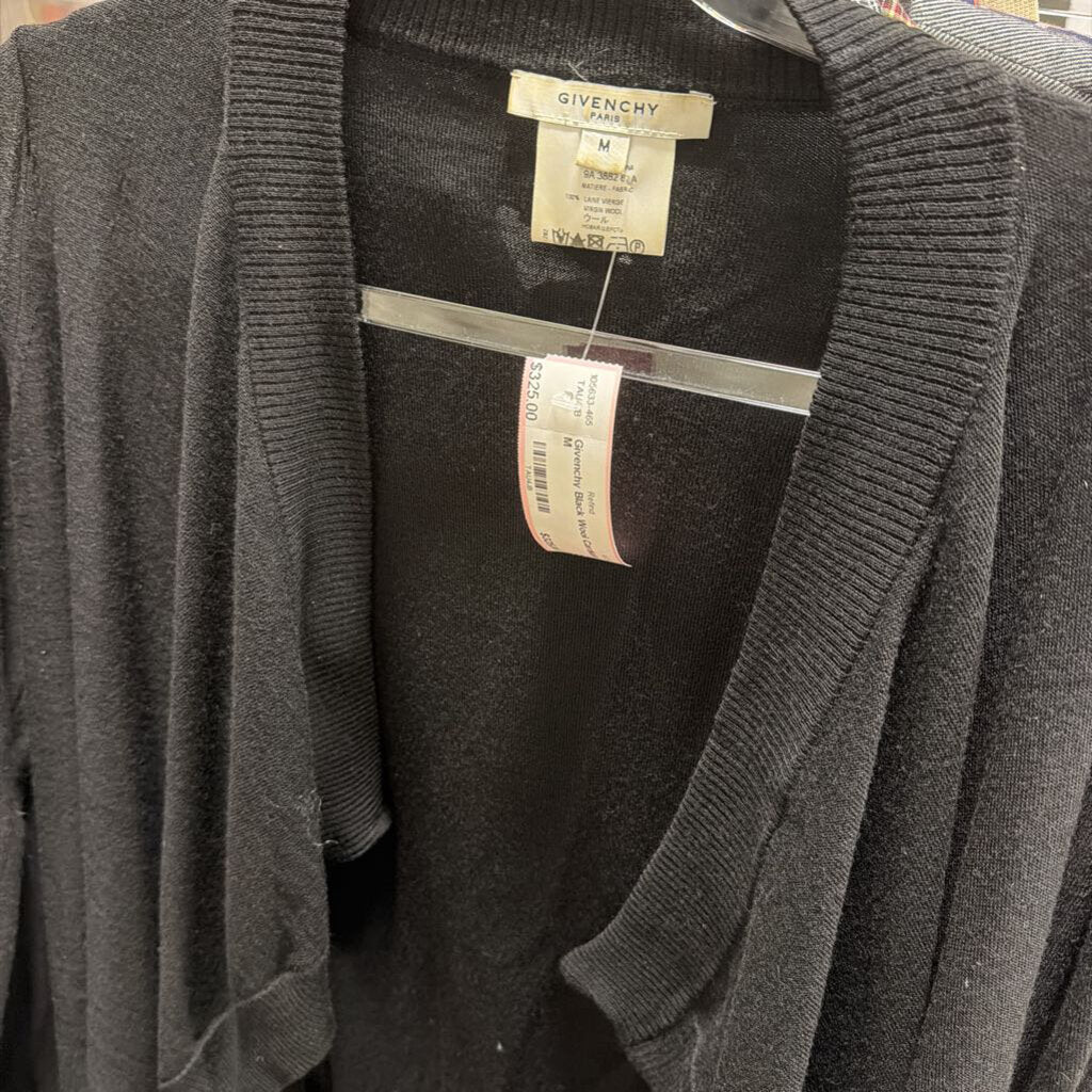 Black Wool Cardigan