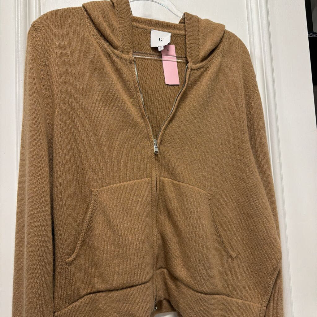 Brown Wool Zip Sweater