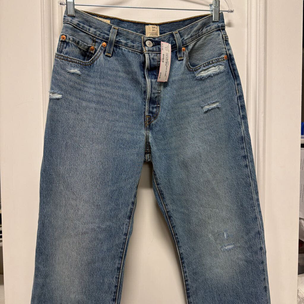 Medium Wash Straight Leg Jean