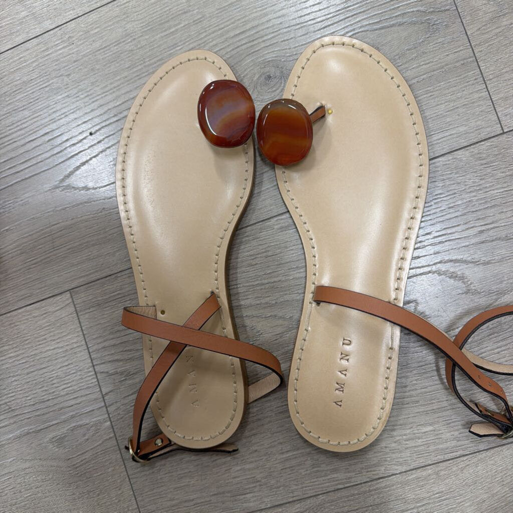 Brown Embellished Sandal