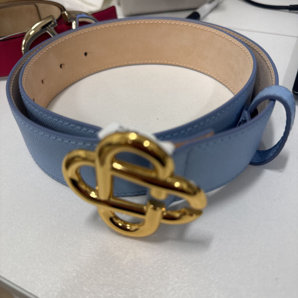 Casa Blanca Blue Leather Belt, 85