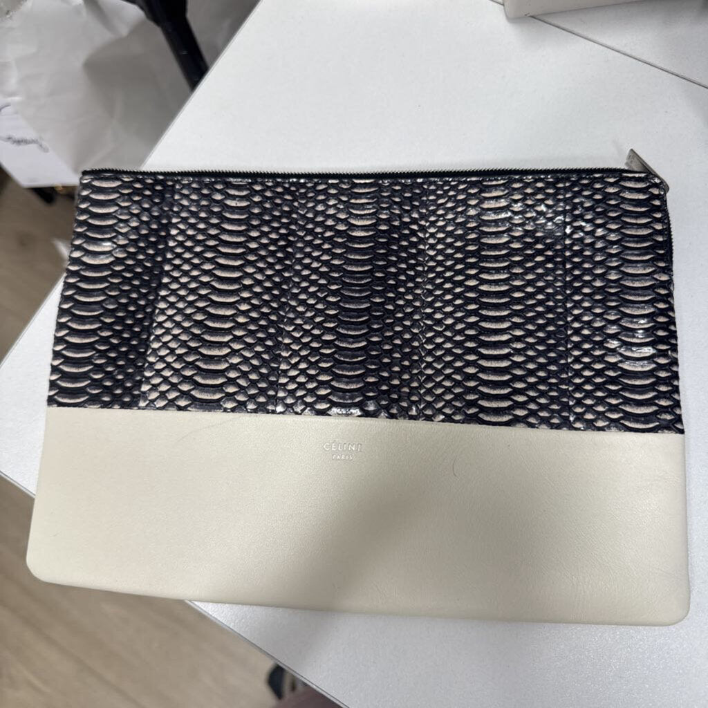Leather Solo Snakeskin Pouch