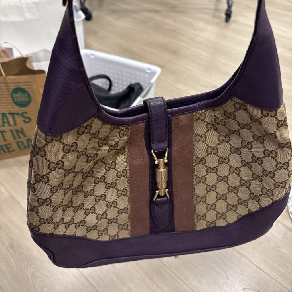 Brown/Purple Cloth Leather Jackie