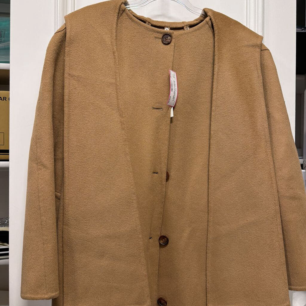 Camel Wool Hooded Coat (NWT $950)