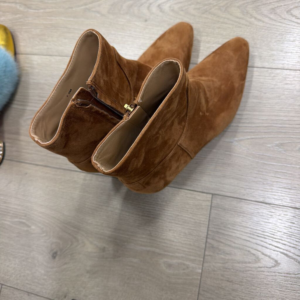 Brown Suede Ankle Boots