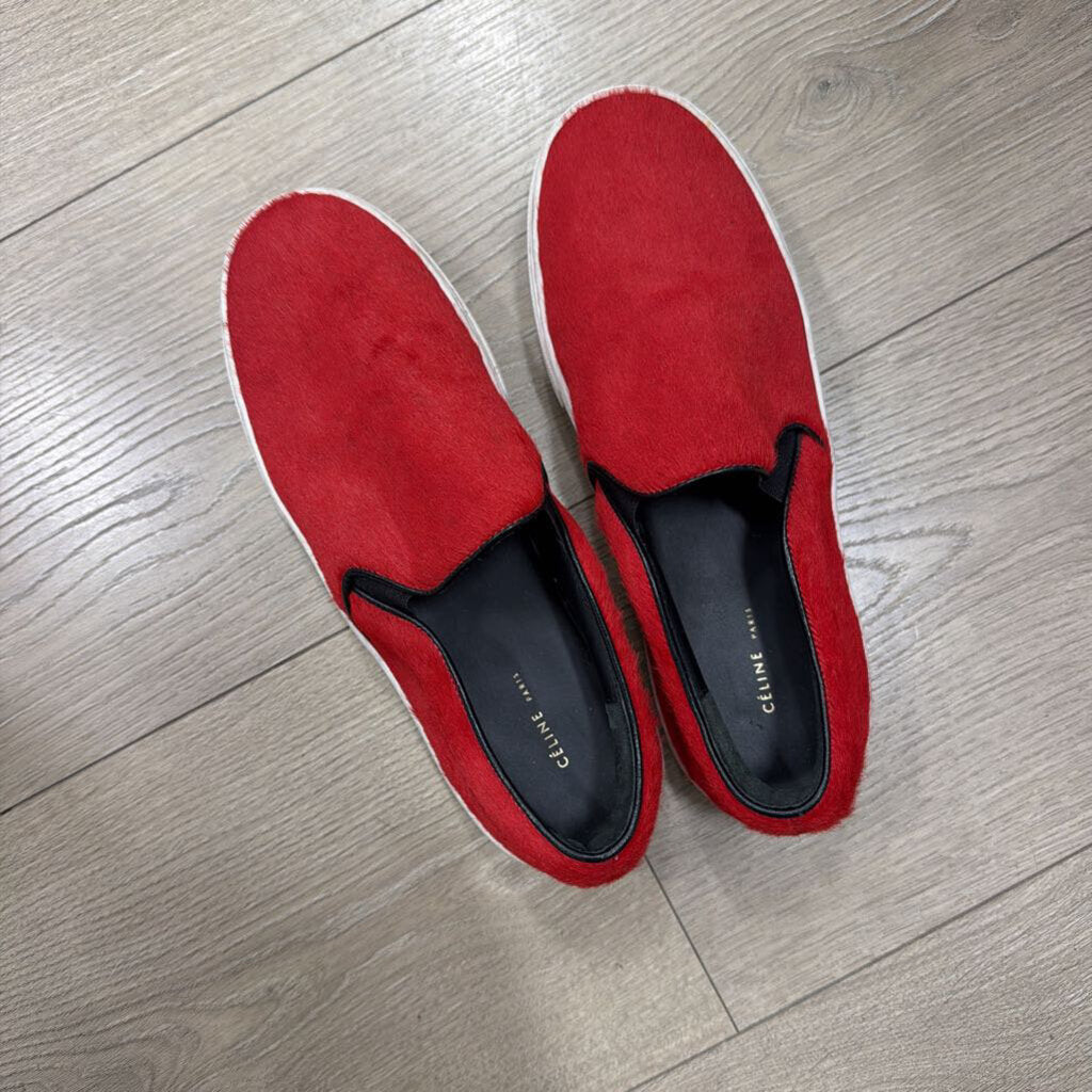 Red Pony Hair Sneaker