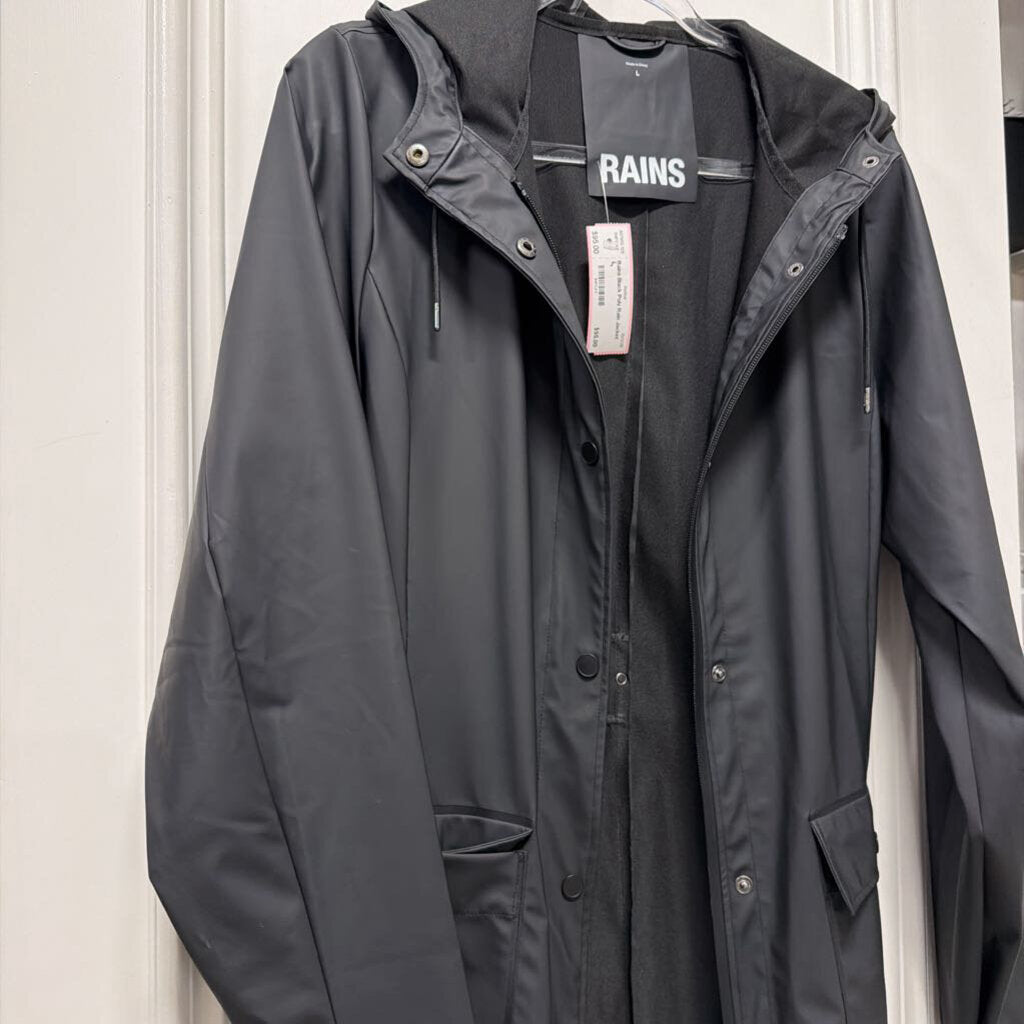 Black Poly Rain Jacket