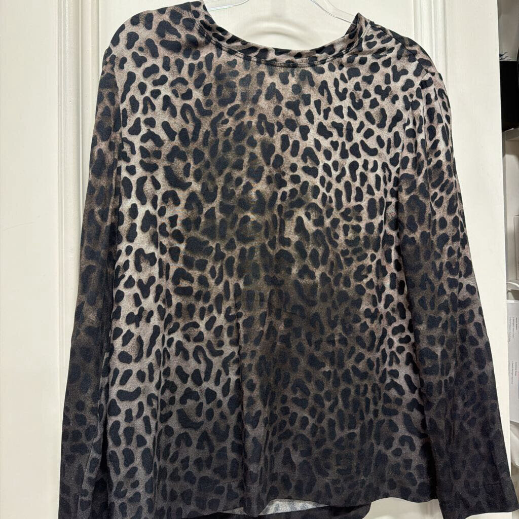 Brown Animal Print Viscose Top