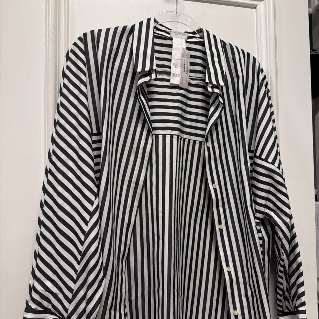 Black/White Stripe Cotton Shirt