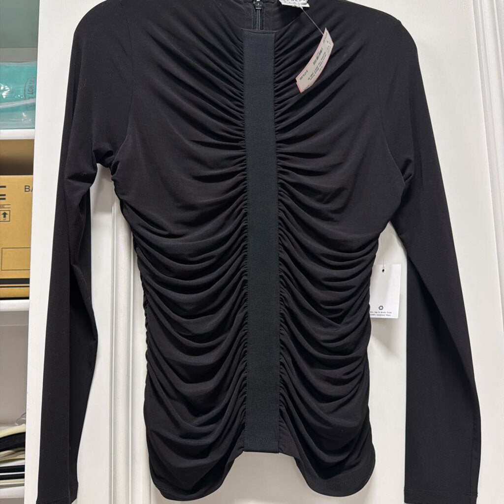Black Front Ruching Top (NWT 295)