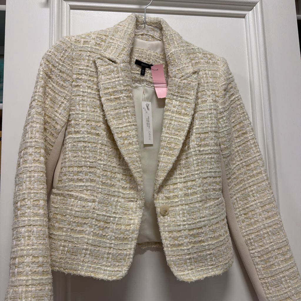Cream Poly Tweed Blazer (NWT)