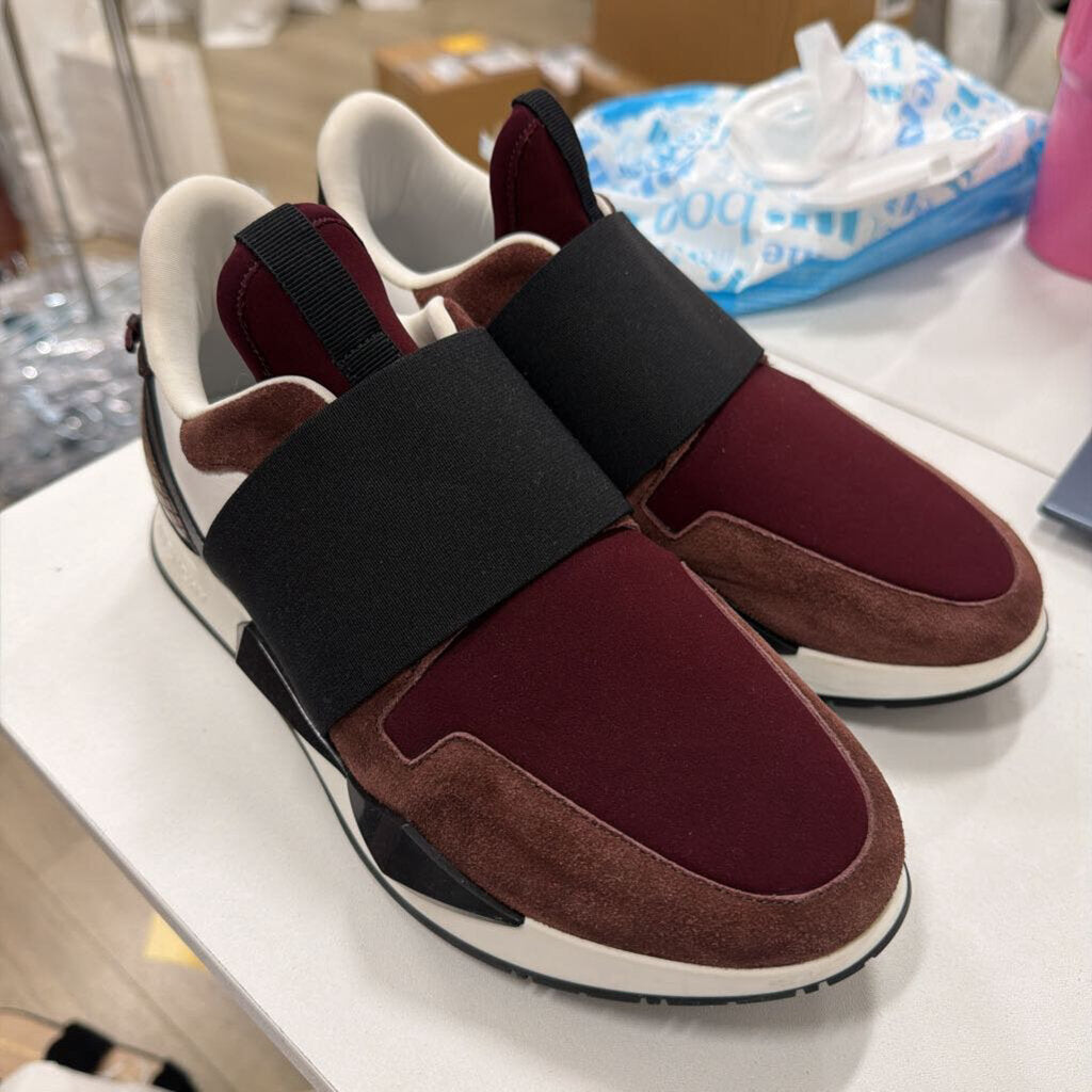 Burgundy Neoprene Slip On Sneakers (NEW) (36)