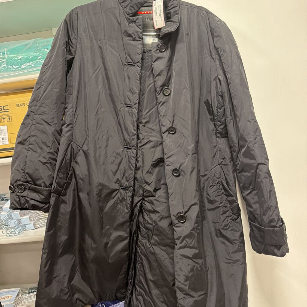 Vintage Black Nylon Padded Jacket