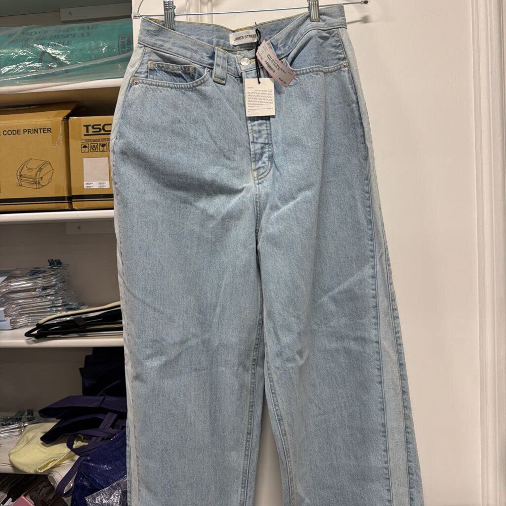 Blue Cotton Baggy Fit Jeans