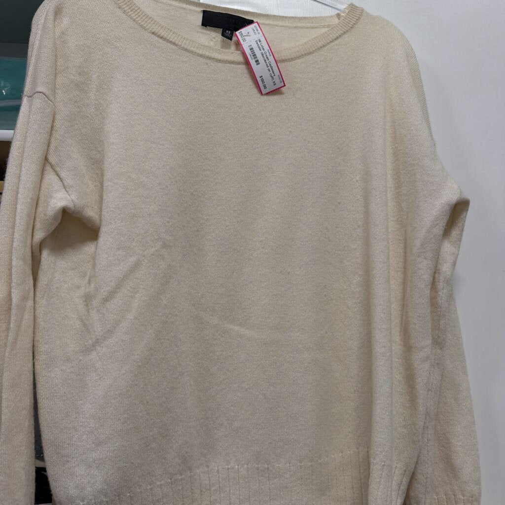 Cream Cashmere Sweater (discolored on cuff)