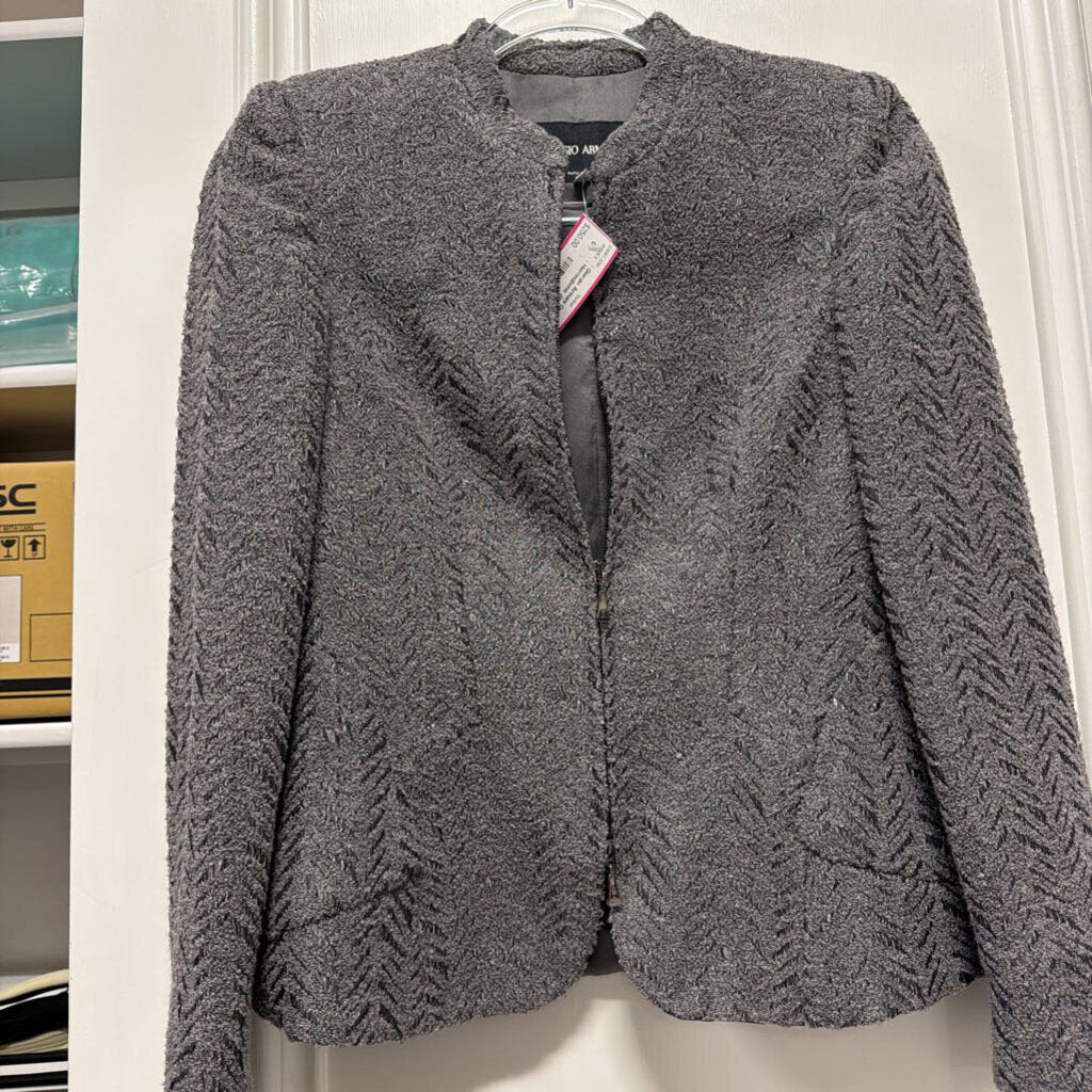 Grey Herringbone Jacket